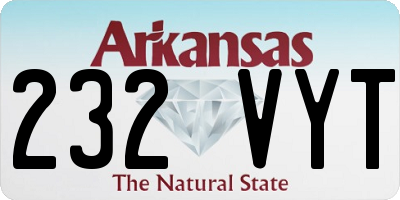 AR license plate 232VYT