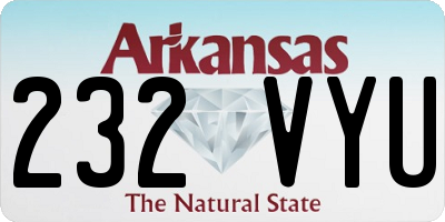 AR license plate 232VYU