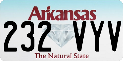 AR license plate 232VYV