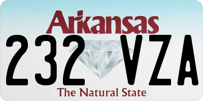 AR license plate 232VZA