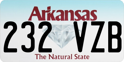 AR license plate 232VZB