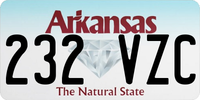 AR license plate 232VZC