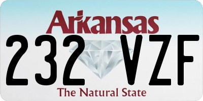 AR license plate 232VZF