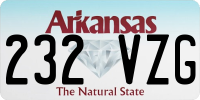 AR license plate 232VZG