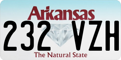 AR license plate 232VZH
