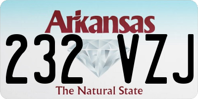 AR license plate 232VZJ