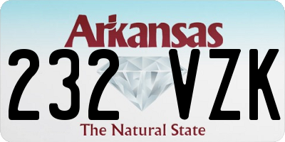 AR license plate 232VZK