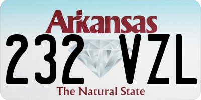 AR license plate 232VZL