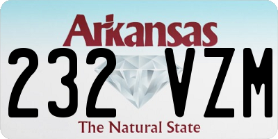 AR license plate 232VZM