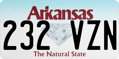 AR license plate 232VZN