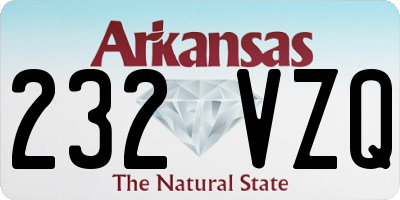 AR license plate 232VZQ