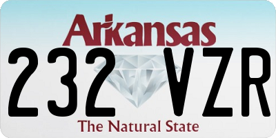 AR license plate 232VZR