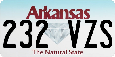 AR license plate 232VZS