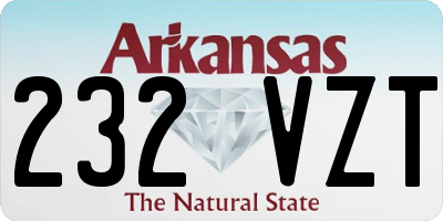 AR license plate 232VZT