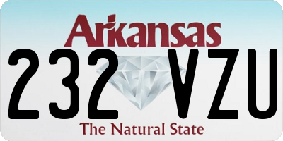 AR license plate 232VZU