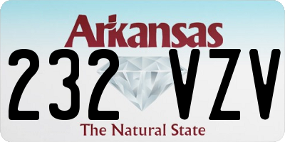 AR license plate 232VZV