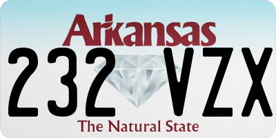 AR license plate 232VZX