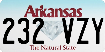AR license plate 232VZY