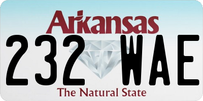 AR license plate 232WAE