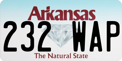 AR license plate 232WAP