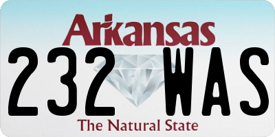 AR license plate 232WAS