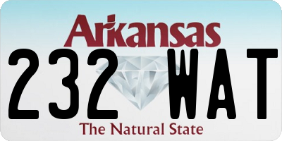 AR license plate 232WAT