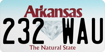 AR license plate 232WAU
