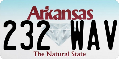 AR license plate 232WAV