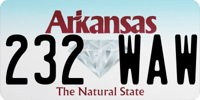 AR license plate 232WAW