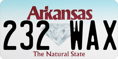 AR license plate 232WAX
