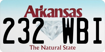 AR license plate 232WBI