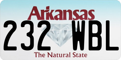 AR license plate 232WBL