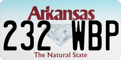 AR license plate 232WBP