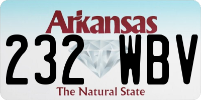 AR license plate 232WBV