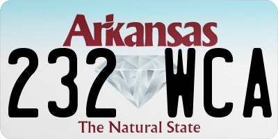 AR license plate 232WCA