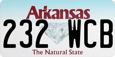 AR license plate 232WCB
