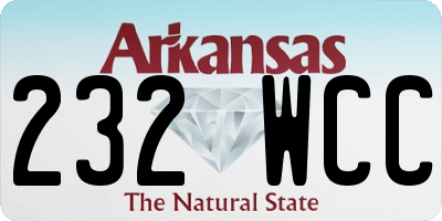 AR license plate 232WCC