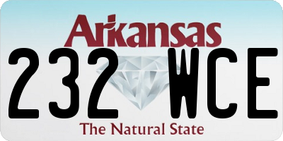 AR license plate 232WCE