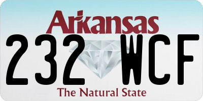 AR license plate 232WCF