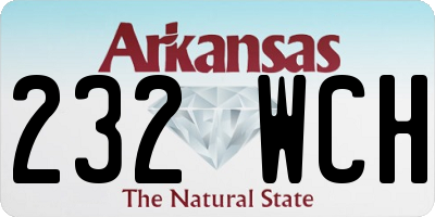 AR license plate 232WCH