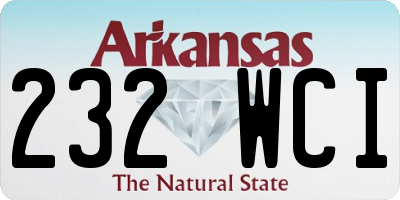AR license plate 232WCI