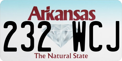 AR license plate 232WCJ