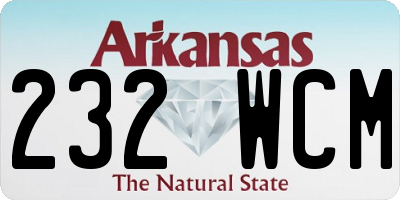 AR license plate 232WCM