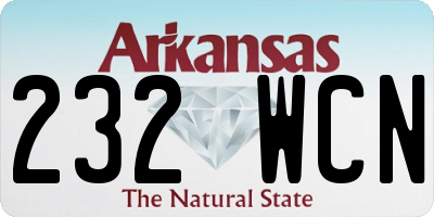 AR license plate 232WCN