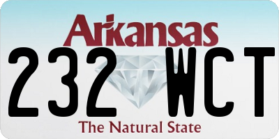AR license plate 232WCT