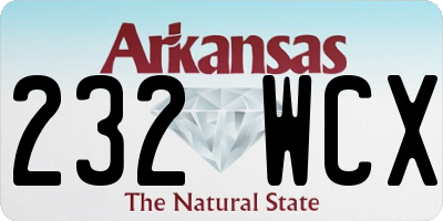 AR license plate 232WCX
