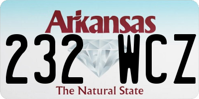 AR license plate 232WCZ