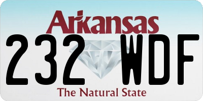 AR license plate 232WDF