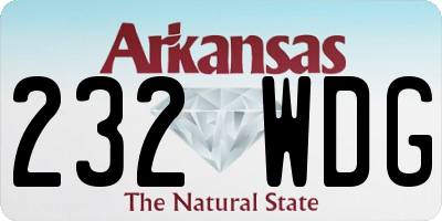 AR license plate 232WDG