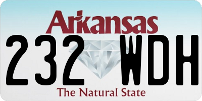 AR license plate 232WDH